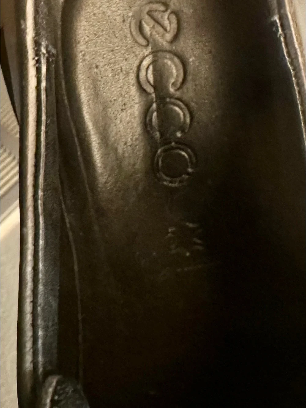 Ecco Black Leather Derby Lace-Up Shoes